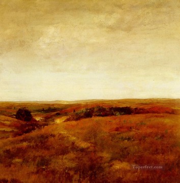 地味なシーン Painting - 10月の印象派ウィリアム・メリット・チェイスの風景
